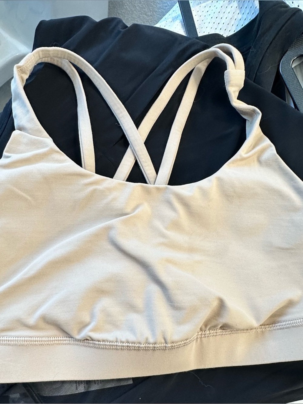 Lululemon  Beige Strappy Sports Bra 8